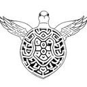 turtle dove tattoo design idea