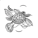 turtle dove tattoo design idea
