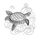 turtle dove tattoo design idea