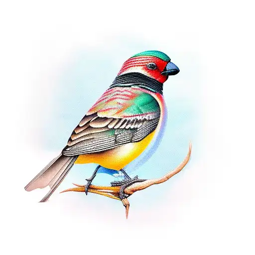 pájaro turpial con los colores de la bandera de Venezuela de fondo  tattoo design idea