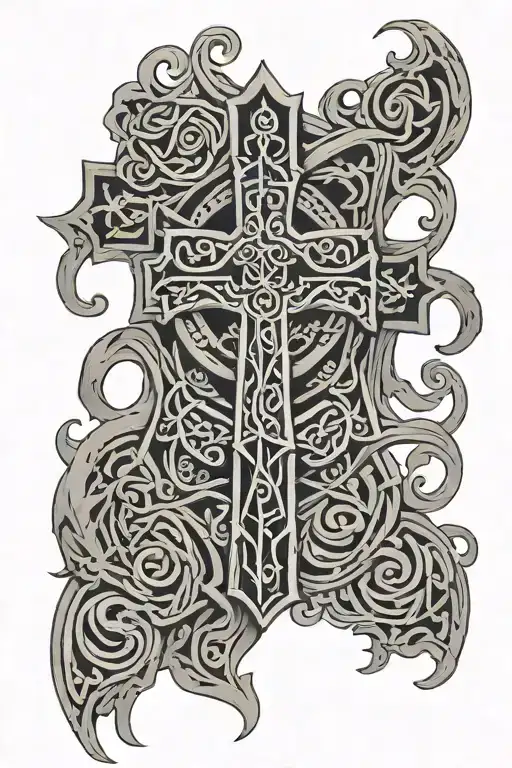 boondock saints Celtic cross with design  tattoo design idea
