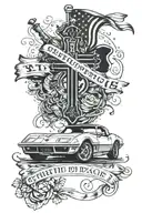 1776, st Patrick's day, c3 corvette, 1979, 1986, 2015, we the people, god, cross  tattoo design idea