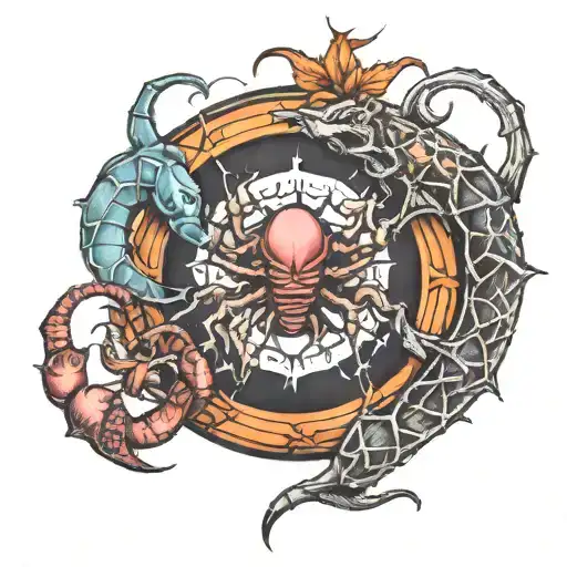 cancer and scorpio zodiac tattoo tattoo design idea