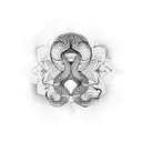 snake with mandala pattern tattoo design idea