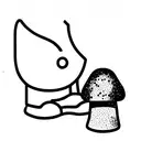 gnome with mushroom hat tattoo design idea