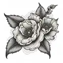 poppy flower, honeysuckle flower, gladiolus flower, rose flower boutique   tattoo design idea