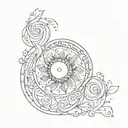 golden fineline tattoo  around the wrist, moving up the inside of her arm with delicate precision before spiraling aroun tattoo design idea