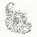 golden fineline tattoo  around the wrist, moving up the inside of her arm with delicate precision before spiraling aroun tattoo design idea