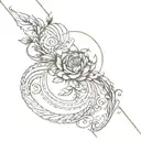 golden fineline tattoo  around the wrist, moving up the inside of her arm with delicate precision before spiraling aroun tattoo design idea