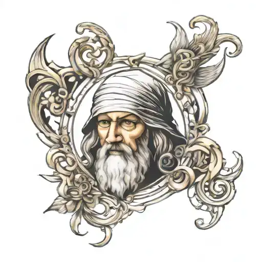 Leonardo da Vinci tattoo design idea