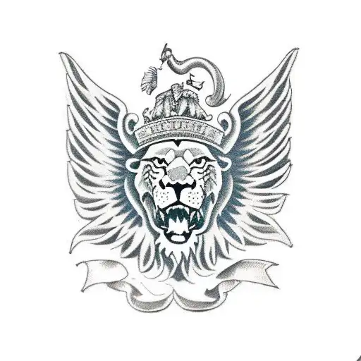 lion, Eagle, poland, United Kingdom, 1.10am, clock, prison, break  tattoo design idea