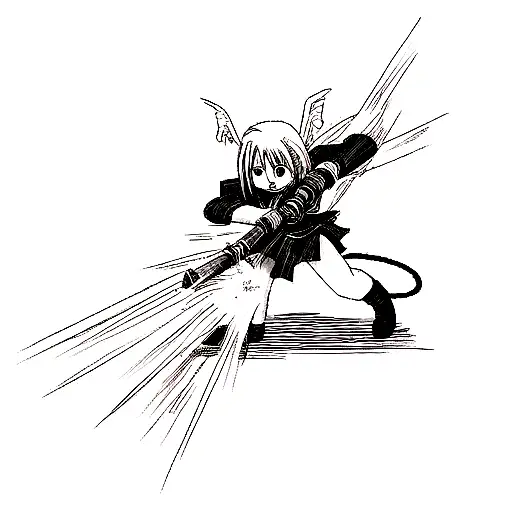 arc angel killing demon  tattoo design idea