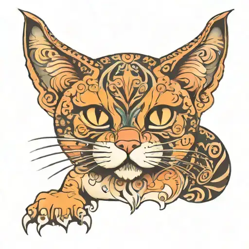 cat tattoo design idea