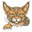 cat tattoo design idea