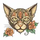 cat tattoo design idea