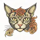 cat tattoo design idea