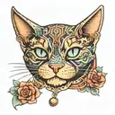 cat tattoo design idea