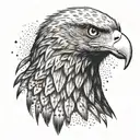 realistic eagle nature dog tattoo design idea