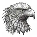 realistic eagle nature dog tattoo design idea