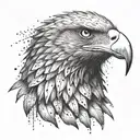 realistic eagle nature dog tattoo design idea