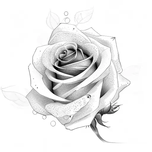 roses and bid tattoo design idea