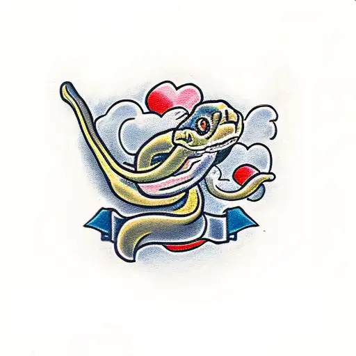 snake, family, loyalty, authenticity, love tattoo design idea