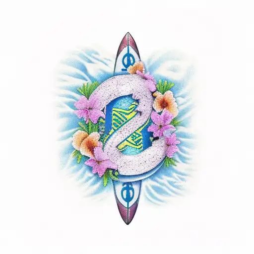 surfboard with the text "oi kai ka lau e hana i ola honua" tattoo design idea