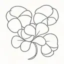 5 leaf clover tattoo design idea