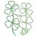 5 leaf clover tattoo design idea