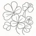 5 leaf clover tattoo design idea