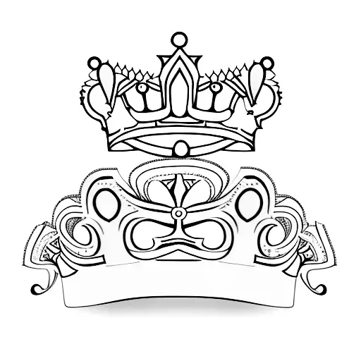king crown tattoo design idea
