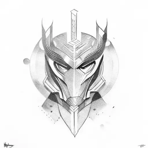 marvel character loki tattoo design idea