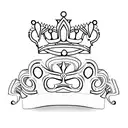 king crown tattoo design idea