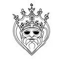 king crown tattoo design idea