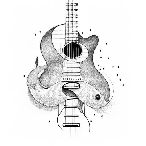 guitar tattoo design idea