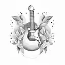 guitar tattoo design idea