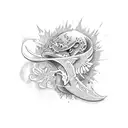 guitar tattoo design idea