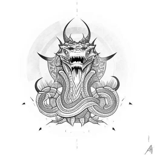 Jörmungandr tattoo design idea
