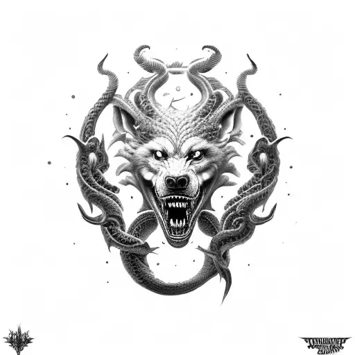 Jörmungandr, Fenrir tattoo design idea