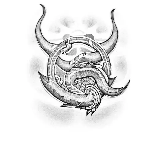jörmungandr going down arm tattoo design idea