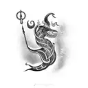 jörmungandr going down tattoo design idea