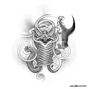 jörmungandr going down tattoo design idea