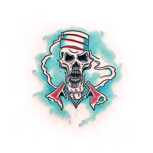 introspective zombie  tattoo design idea