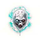 introspective zombie  tattoo design idea