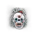 introspective zombie  tattoo design idea