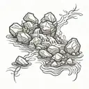 rocks in water tattoo design idea