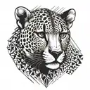 cheetah tattoo design idea