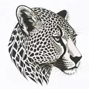 cheetah tattoo design idea