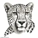 realistic cheetah face tattoo design idea