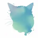 Design: Watercolor splashes forming abstract cat shapes.  tattoo design idea